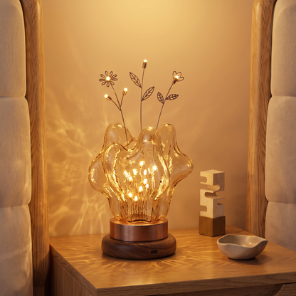 ALTIVIVI® Floral Glass Ambient Table Lamp